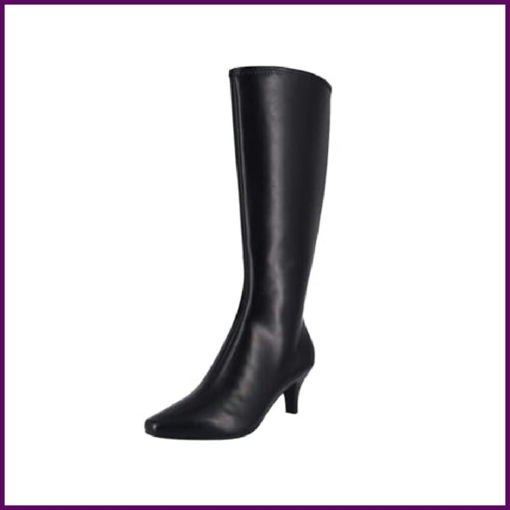 Knee-High Boots with Memory Foam, Wide Width, 2 1… - image 2